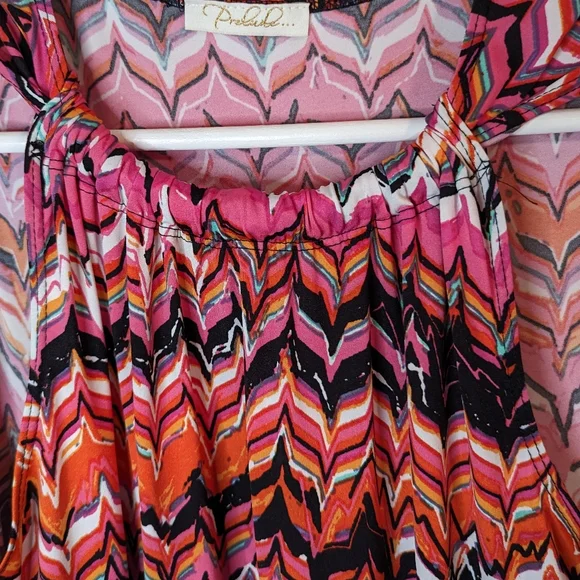 Dress bundle of 2 bright pink and blue colorful sleeveless Prelude size large - Picture 13 of 13